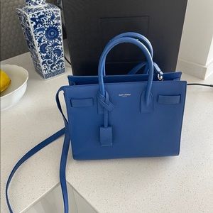 Saint Laurent Classic Sac De Jour Bag in Blue